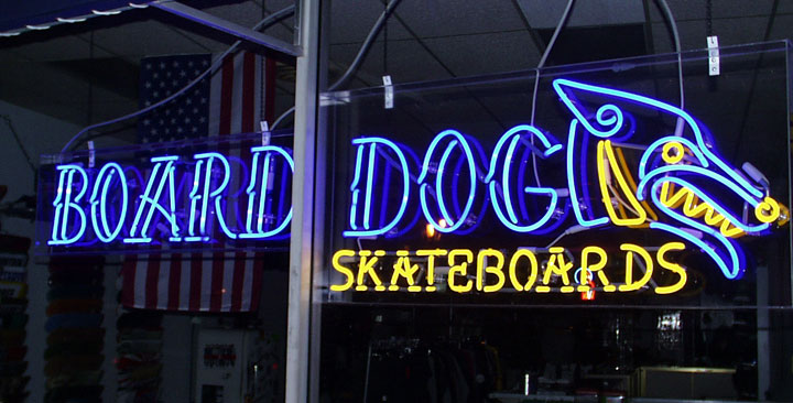 Boarddog Skateboards Neon Sign